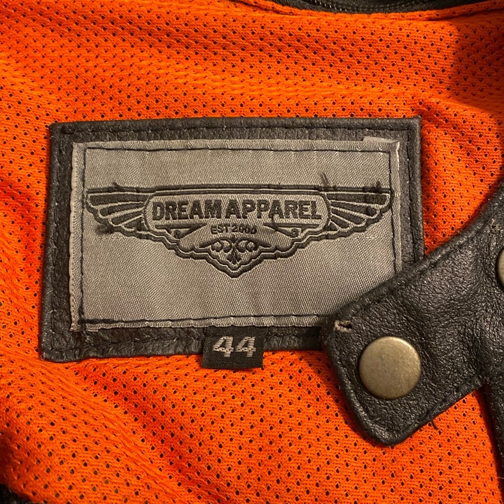 Dream Apparel Men's Leather Racer Jacket With Side Laces & Multi Pockets
